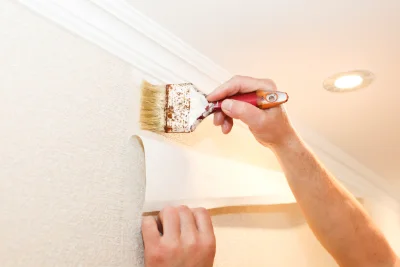 Pose de papier peint au Bellay-en-Vexin — revêtements muraux et toiles de verre